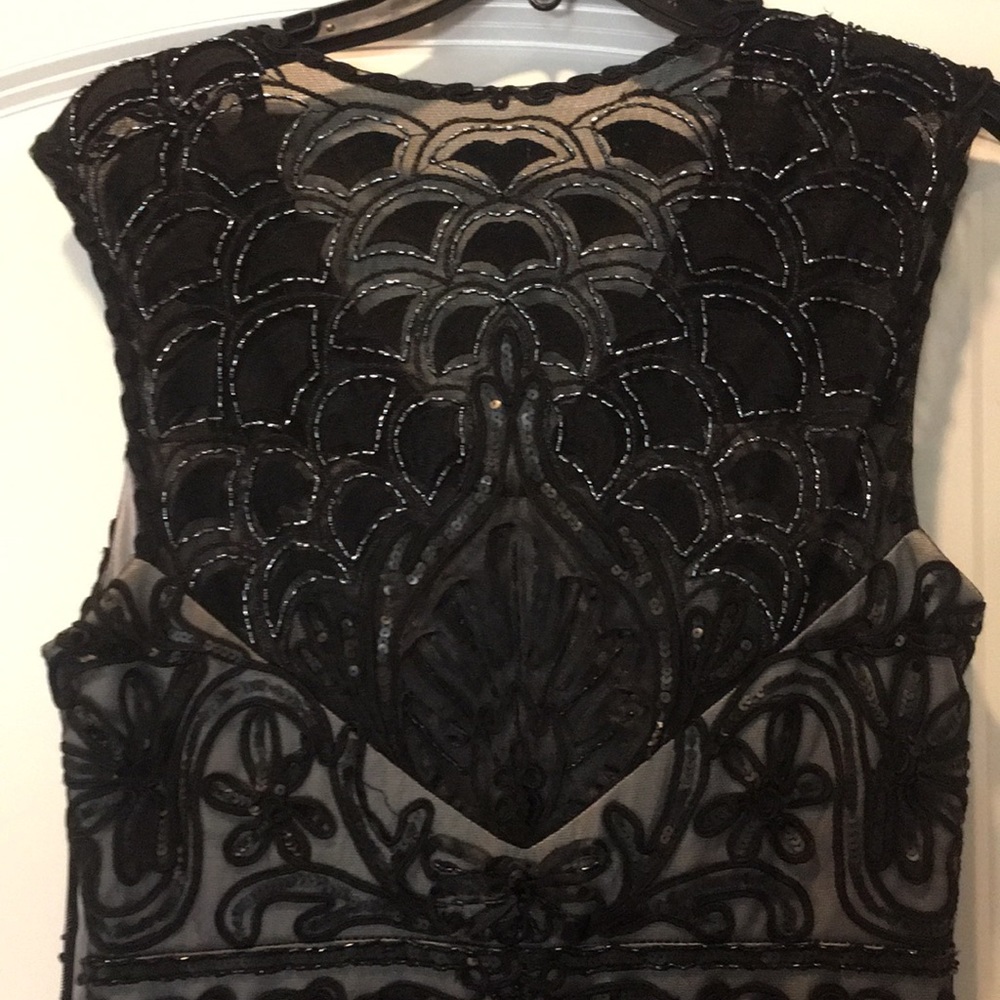 Silver and black long gown